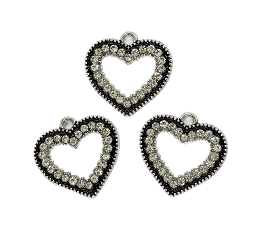 [12205] Dije fundición corazón grande c/strass x 2 un. (1) 