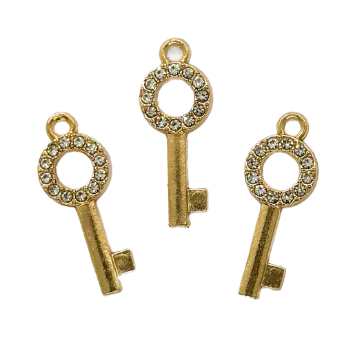 [12205] Dije fundición llave c/strass x 1 un. (2)