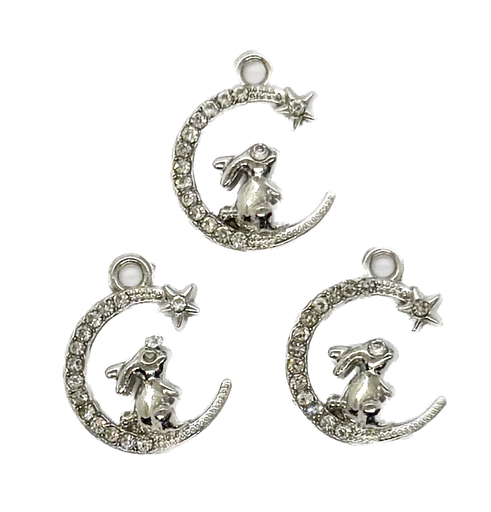 [12205] Dije fundición luna conejo c/strass x 2 un. (1) 