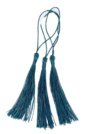 [11903] Fleco borla de seda verde oscuro x 10 un. 