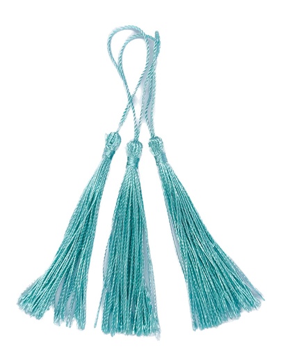 [11903] Fleco borla de seda aqua x 10 un. 