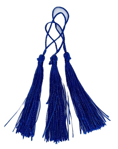 [11903] Fleco borla de seda azul x 10 un.  