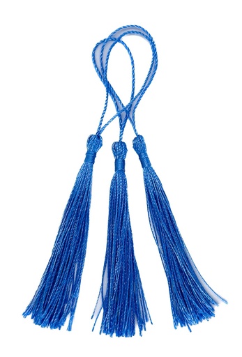 [11903] Fleco borla de seda celeste x 10 un.  