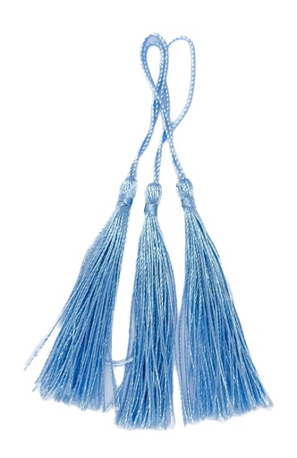 [11903] Fleco borla de seda celeste bebe x 10 un. 