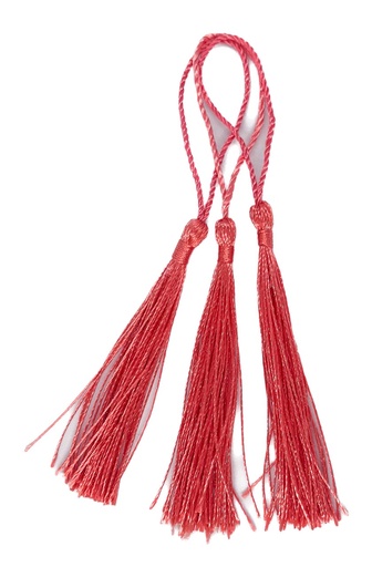 [11903] Fleco borla de seda salmón oscuro x 10 un. 