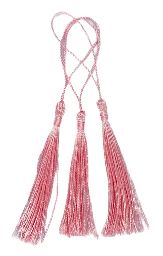 [11903] Fleco borla de seda salmón claro x 10 un.  