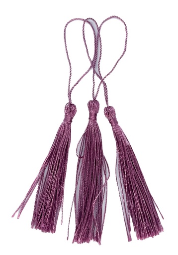 [11903] Fleco borla de seda lila x 10 un. 