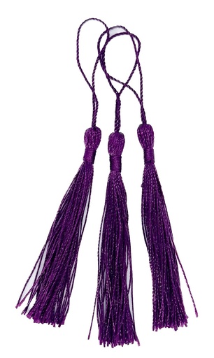 [11903] Fleco borla de seda violeta x 10 un.  