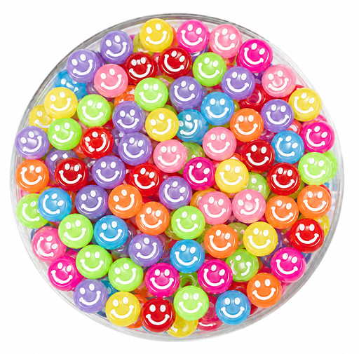 [10875] Plástico smile plana 7mm transparente color c/blanco x 10gr 