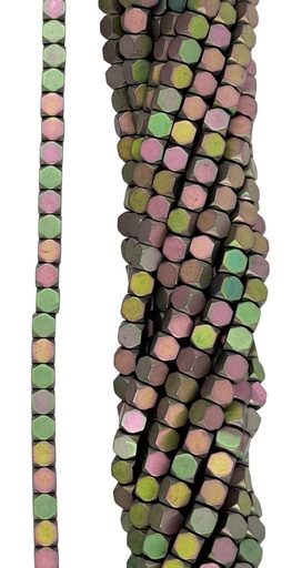 [10011] Hematites cubo 4x4mm color #008 x tira