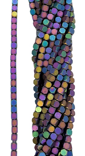 [10011] Hematites cubo 4x4mm color #009 x tira