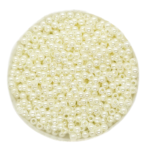 [10183] Perla plástica perlada natural 3mm x 10g 