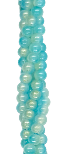 [10137] Vidrio bicolor bolita 4mm celeste x tira 