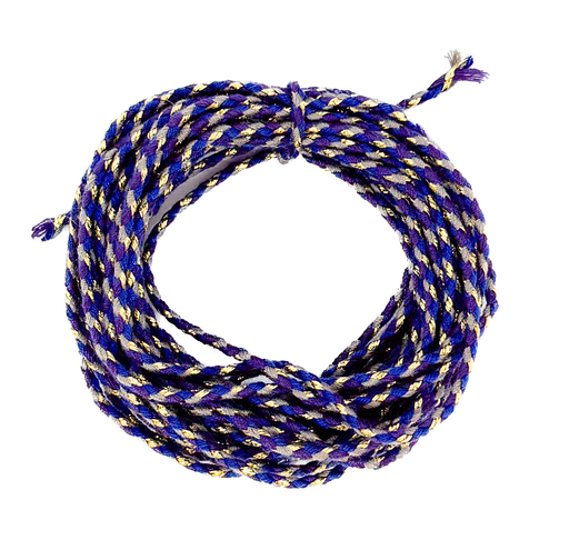 [11433] Cordón trenzado algodón c/lurex #010 x 5mt.  