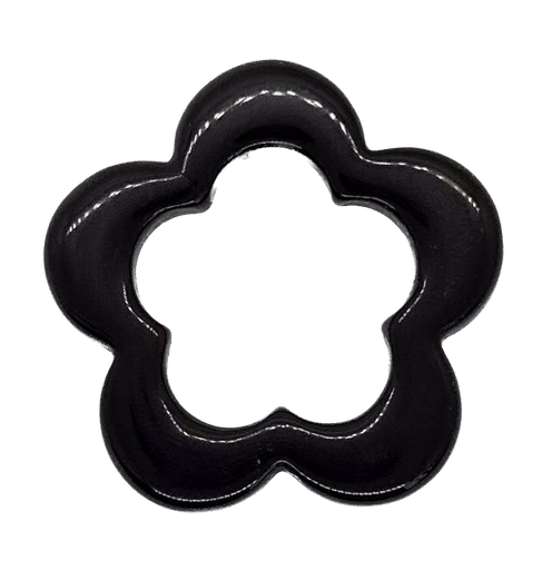 [10228] Flor resina negro x 1un 