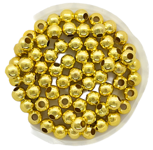 [11714] Bolitas metálicas doradas 8mm x 20 grs. 