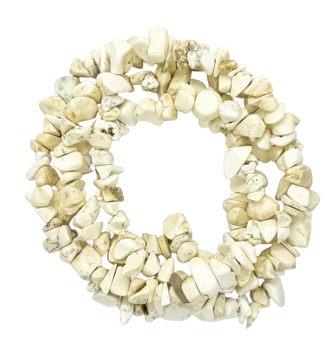 [10759] Escallas howlita blanca x tira  