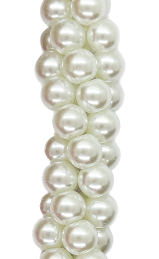 [11230] Perla vidrio perlada 8mm blanca x tira 