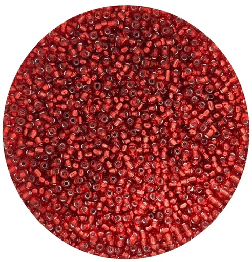 [11223] Mostacilla rojo transparente brillo #25 x 25gr   