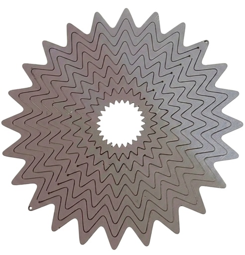 [12225] Mandala viento acero inoxidable multipunta 10cm  