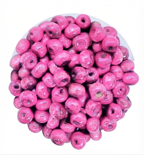 Bolita madera 6mm rosa