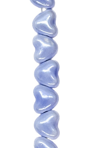 [10265] Cerámica 10mm corazón azul x 10un