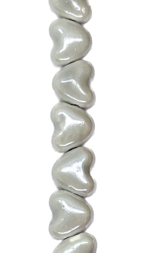 [10265] Cerámica 10mm corazón gris