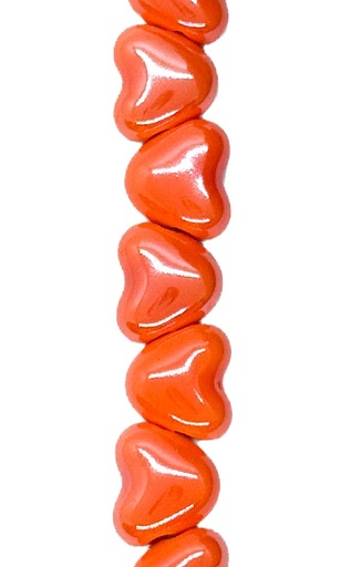 [10265] Cerámica 10mm corazón naranja