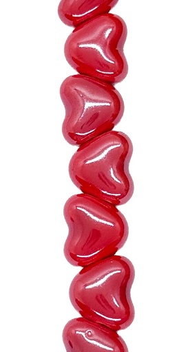 [10265] Cerámica 10mm corazón rojo