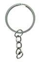 Argolla de llavero plana con cadena níquel 30mm 