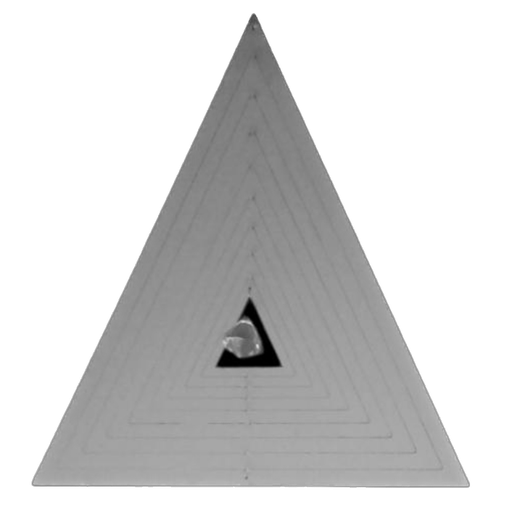 [12225] Mandala viento acero inoxidable Triángulo 9,5x8cm 