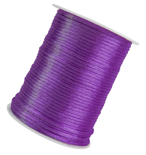 Cordón de seda lila 2mm  