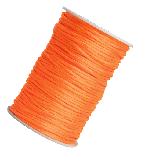Cordón de seda naranja 2mm  