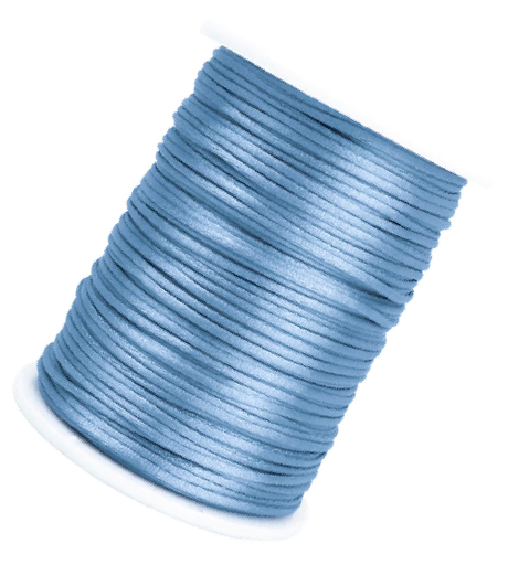 Cordón de seda celeste 2mm