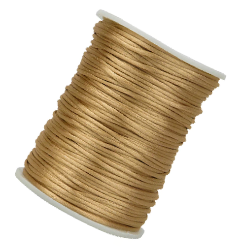 Cordón de seda marrón claro 2mm 