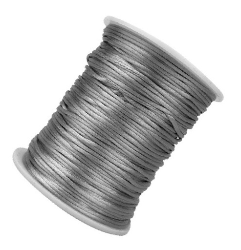Cordón de seda gris claro 2mm  