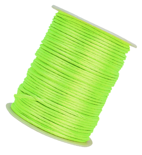 Cordón de seda verde manzana 2mm 