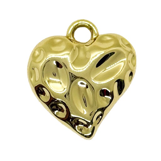[10410] CCB dije corazón c/relieve dorado x 1un 