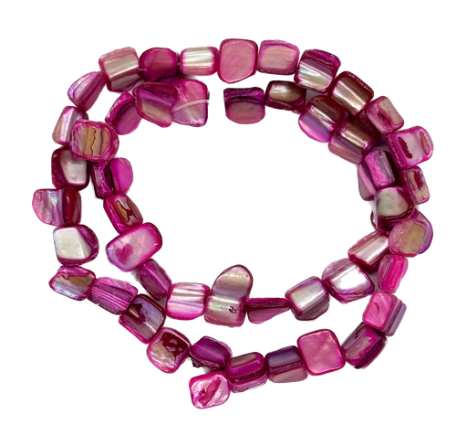 [10871] Tira nacar chispita rosa 40cm x 1un  