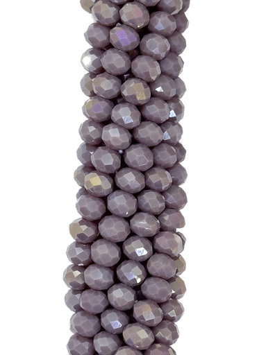 [10642] Cristal de roca 6mm lavanda opaco tornasol
