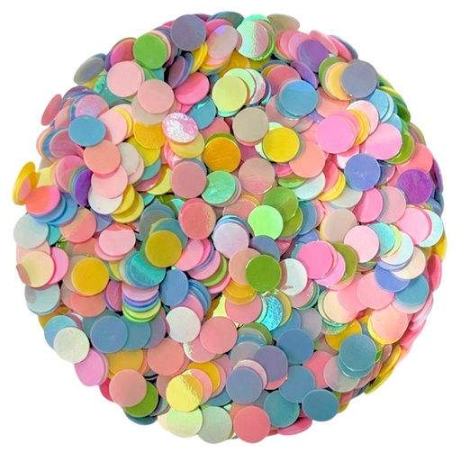 [11114] Mini lentejuela circulo grande multicolor pastel x 10gr   