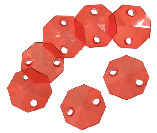 [10507] Cairel acrílico transp. 388 octógono rojo #10 15mm x 10gr.  