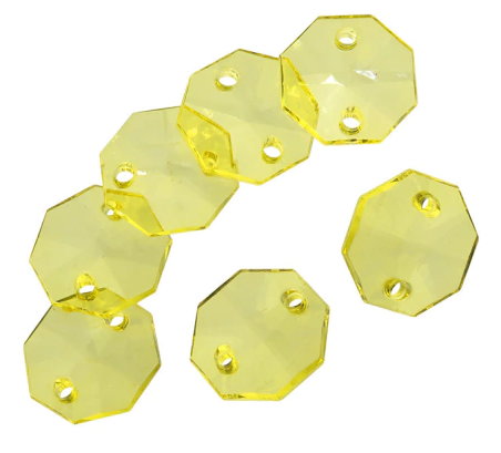 [10507] Cairel acrílico transp. 388 octógono amarillo #2 15mm x 10gr.