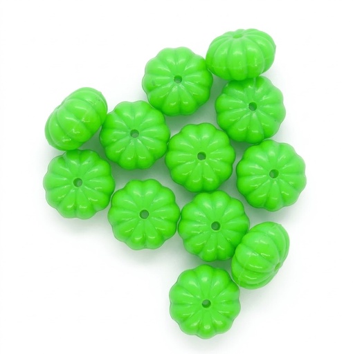 [10652] Cuenta acrílico zapallo verde flúor x 20grs. 