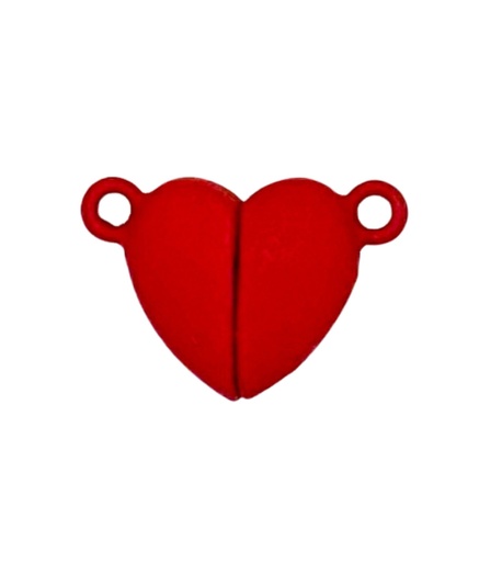 [12105] Dije/cierre imán corazón rojo 