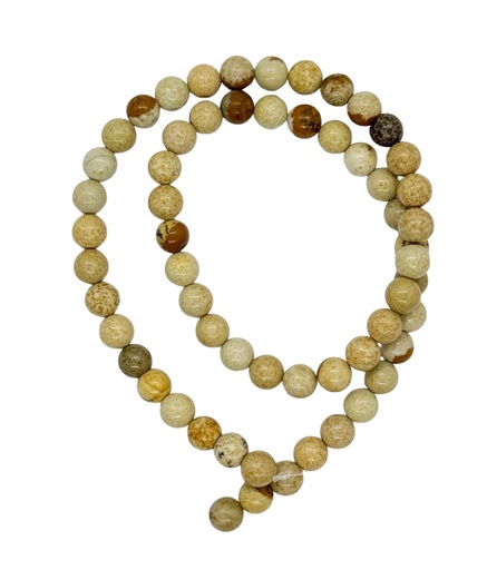 [10388] Bolita piedra jazpe madera 6mm x tira    