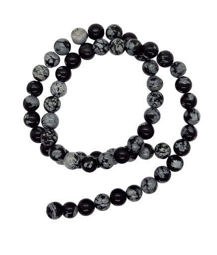 [10388] Bolita piedra obsidiana nevada 6mm x tira  