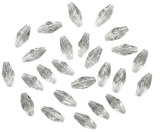 [10426] Cairel acrílico transp. semilla pasante 15x7mm x 20gr  