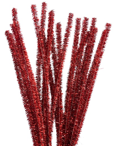 [11039] Limpia pipa lurex rojo x 10 un.  