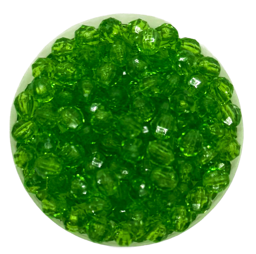 [10297] Bolita acrílica facetada verde 6mm x 500gr